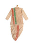 Boy's Rose Gold Kurta With Dhoti Pants & With Dupatta Set