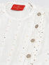 Sishu Boy's White Embellished Angrakha Kurta Dhoti Set