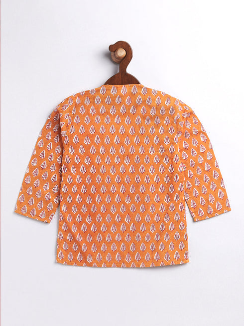 Infant Boy's Multicolor Cotton Kurta And Dhoti Set