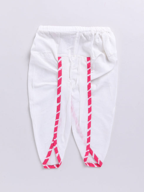 Boy's Pink Cotton Kurta Dhoti Set