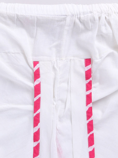 Boy's Pink Cotton Kurta Dhoti Set