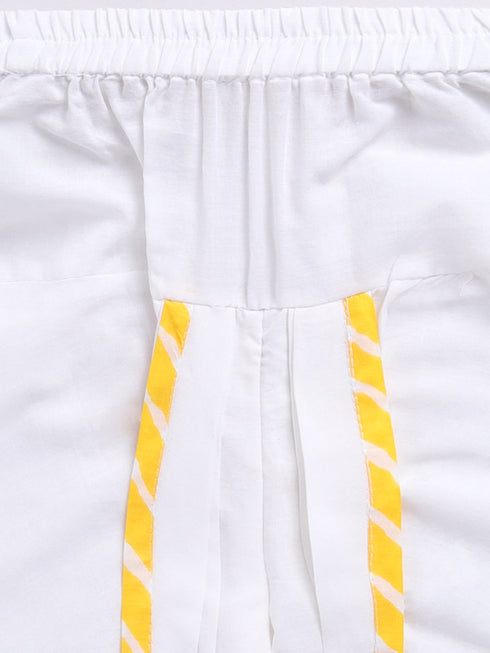 Boy's Yellow Cotton Kurta Dhoti Set