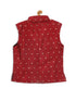 Sishu Boy's Maroon & Gold Toned Woven Design Nehru Jacket