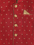 Sishu Boy's Maroon & Gold Toned Woven Design Nehru Jacket
