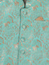 Sishu Boy's Green & Gold-Toned Woven Design Slim-Fit Nehru Jacket