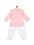 Sishu Boy's Pink Solid Kurta With White Pyjama Set