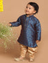 Boy's Blue Kurta With Dhoti Pant Set