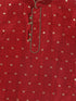Sishu Boy's Maroon Woven Design Kurta With Rose Gold Pyjama Set