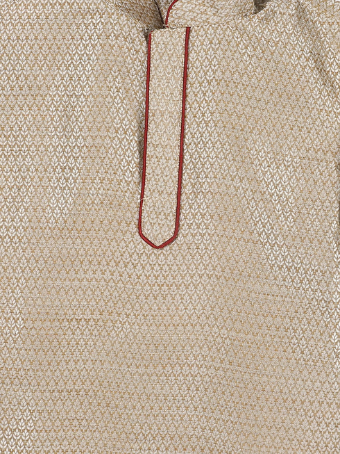 Sishu Boy's Beige Kurta With Pyjama Set