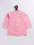 Infant Boy's Pink And White Cotton Kurta Pyjama Set