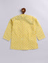 Infant Boy's Yellow And White Cotton Kurta Pyjama Set