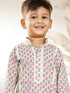 Boy's Aqua Cotton Kurta Pyjama Set