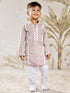 Boy's Aqua Cotton Kurta Pyjama Set