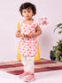 Infant Boy's Pink Cotton Blend Kurta Pyjama Set