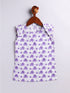 Infant Boy's Purple Cotton Blend Kurta Pyjama Set