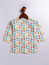 Infant Boy's Multicolor Cotton Blend Kurta Pyjama Set