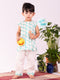Infant Boy's Aqua Cotton Kurta Pyjama Set