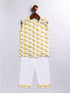 Infant Boy's Yellow Cotton Kurta Pyjama Set