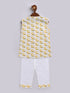Infant Boy's Yellow Cotton Kurta Pyjama Set