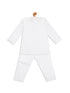 Sishu Boy's White Pure Cotton Kurta With Pyjama Set