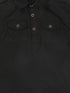 Boy's Black Pathani Kurta With Patiala Set