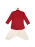 Boy's Maroon Pathani Kurta With Patiala Set