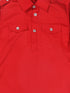 Sishu Boy's Red Pure Cotton Pathani Styl Kurta With Pyjama Set
