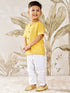 Boy's Mustard Cotton Kurta Pyjama Set