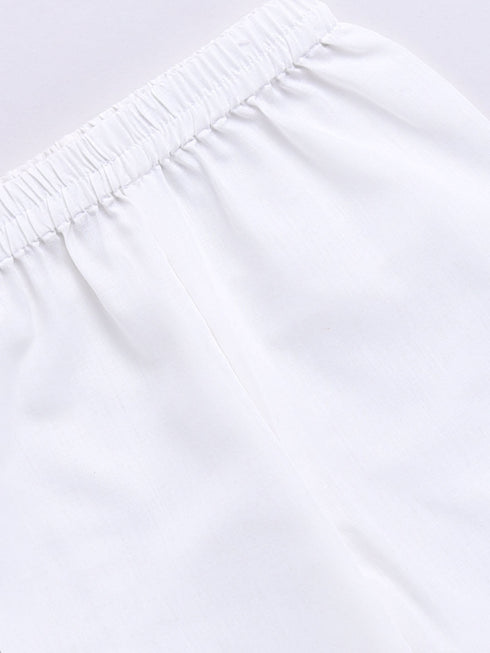 Girl's' Cream Ethnic Combo Set
