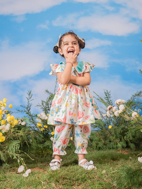 Girl's Multi Color Co Ords