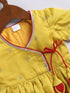 Girl's' Yellow And Cream Dhoti Kurta Set