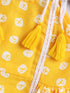 Girl's' Yellow Kurta And Dhoti Pant Set