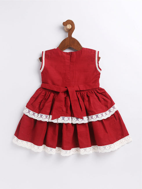 Girl's' Maroon Dress