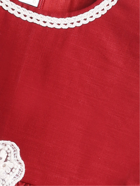 Girl's' Maroon Dress