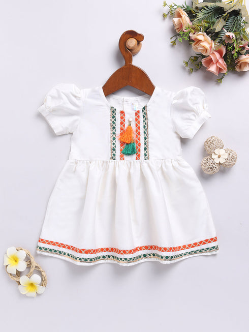Girl's' White Dress