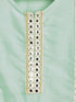 Sishu Girl's' Mint Green Viscose Kurta And Straight Pant Set