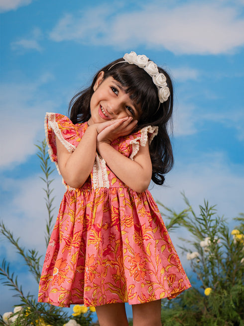 Girl's' Pink Dress