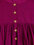Sishu Girl's Purple Striped Handloom Kurta With Yellow Pyjama Set