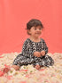 Girl's Black Chikankari Cotton Kurta