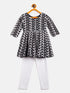 Sishu Girl's Black Chikankari Kurta Leggings Set