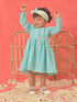 Sishu Girl's Green Chikankari Cotton Kurta