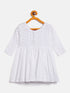Sishu Girl's White Chikankari Kurta Leggings Set