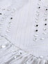Girl's White Mirror Kurta