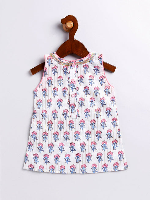 Girl's' Multi Color Kurta And Patiala Set
