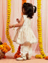 Girl's' Cream Kurta Pant Set