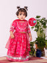 Girl's' Pink Lehenga Choli With Dupatta