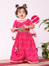 Girl's' Pink Lehenga Choli With Dupatta