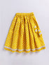 Girl's' Yellow Lehenga Choli With Dupatta