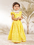 Girl's Yellow Cotton Lehenga Set