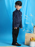 Boy's Blue Polka Dot Printed Jodhpuri
